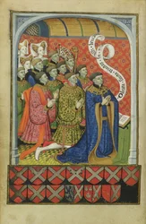Die Familie Neville beim Gebet, aus dem Neville-Stundenbuch, 1430-35